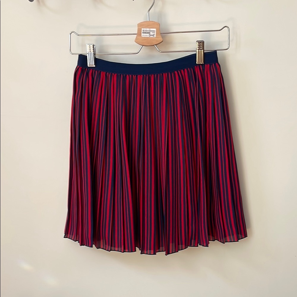 Uniqlo Red and Blue Striped Mini Skirt